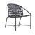Brown Jordan Kantan Aluminum Suncloth Arm Chair, Textured Pewter frame with Marine fabric For Sale - Image 12 of 12