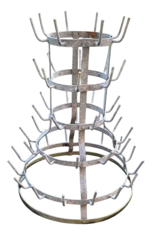 French 52 Peg Bottle Dryer Garden Sculpture, 1950