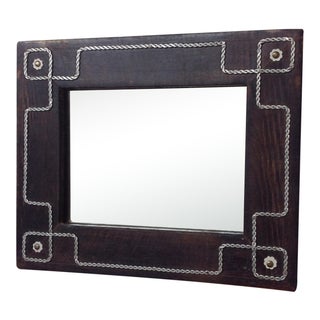 Antique Folk Art Wall Mirror For Sale