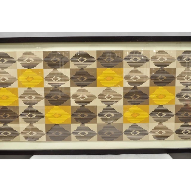 Contemporary Modern Melissa Wood Ikat Abstract Large 80" Glicees Print Wall Art For Sale - Image 4 of 18