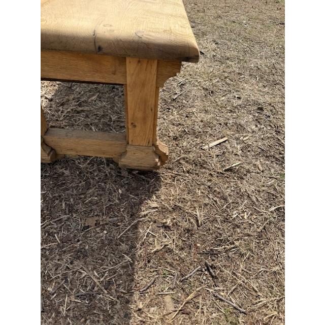 Large 19th Century French Country Bleached Solid Oak Benches For Sale - Image 4 of 15