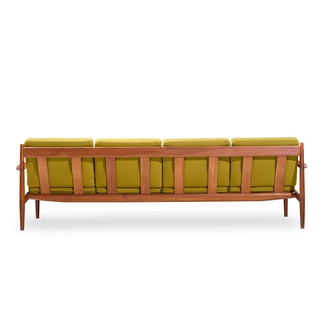 Grete Jalk for France and Son Mid Century Danish Teak 4 Seater Sofa For Sale In Chicago - Image 6 of 9