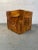 Unique cube-shaped table crafted to resemble a collection of circular tree trunk slices. Its natural wood texture and...