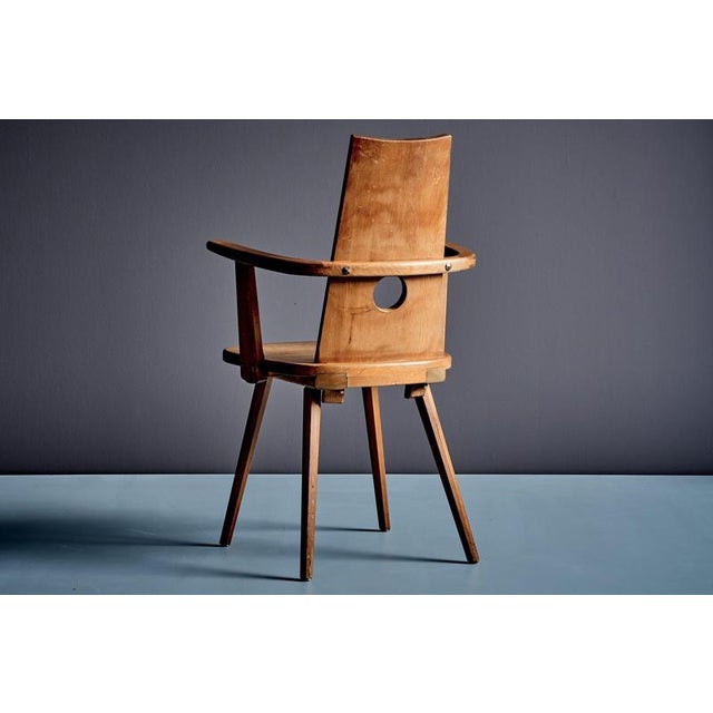 Brutalist Armchairs in Oak by Vervoort, Tilburgnetherlands, 1960s, Set of 2 For Sale - Image 4 of 16