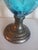 Rare Pair Antique WMF Art Nouveau Blue Glass Vases Silverplate Metalwork c.1900 For Sale - Image 4 of 9