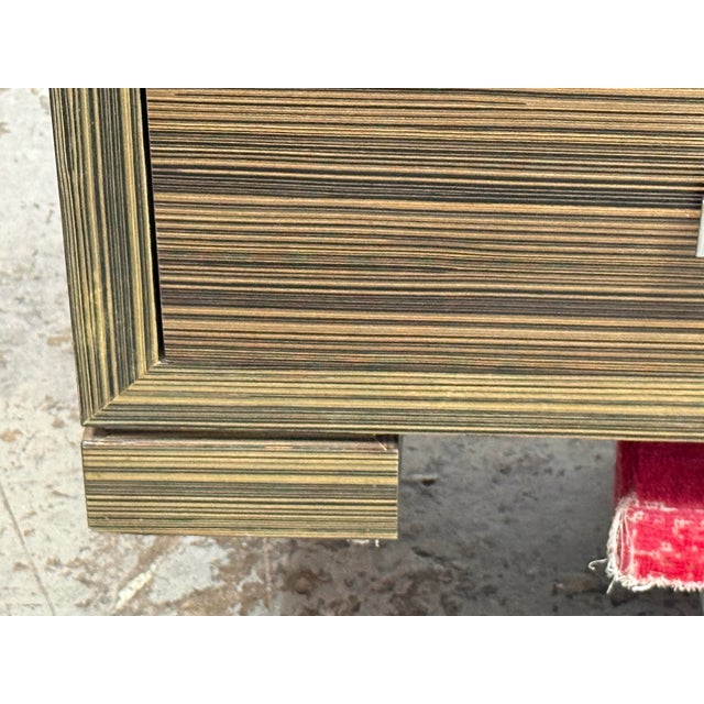 Contemporary Macassar Style Six Drawer Chest For Sale - Image 11 of 12