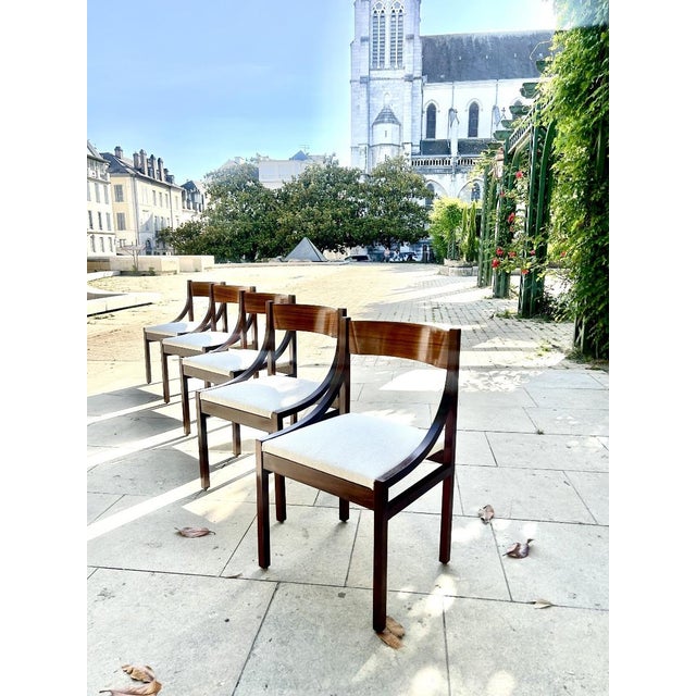 Mid-Century Modern Chaises in Wood from Silvio Cavatorta, Italy, 1960s, Set of 5 For Sale - Image 3 of 7