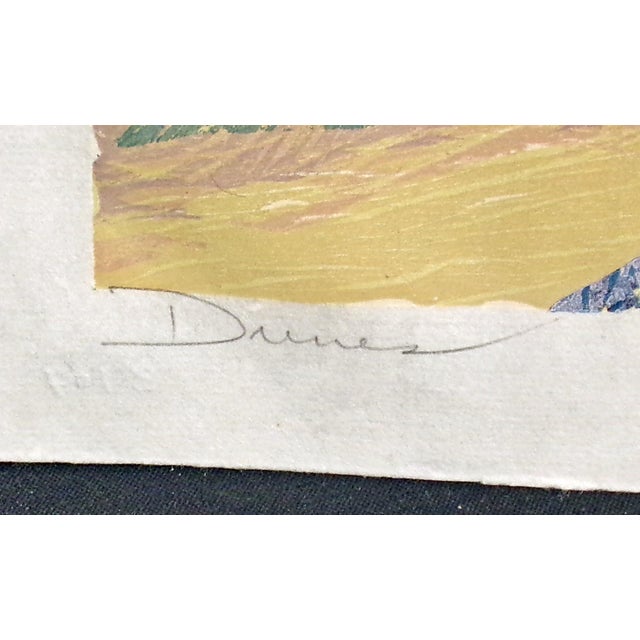 Impressionist Gordon Mortensen "Dunes" Hand Signed Woodcut Reduction Art Make an Offer For Sale - Image 3 of 8