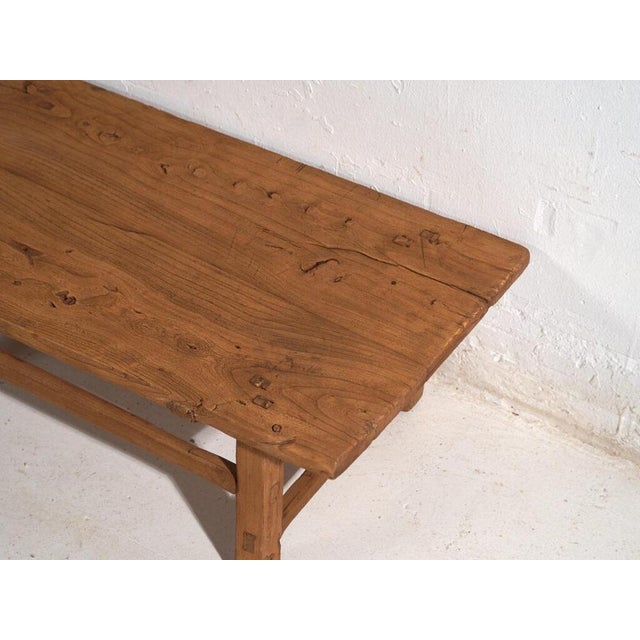 Antique Low Table in Elm, 1900 For Sale - Image 9 of 11