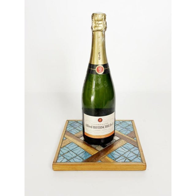 Ceramic and Wooden Trivet, France, 1960s For Sale - Image 4 of 11