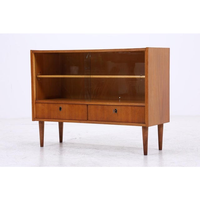 1960s Vintage Chest of Drawers with Glass Sliding Doors, 1960s For Sale - Image 5 of 13
