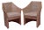 Pair of Split Bamboo Geometrical Lounge Chairs For Sale