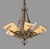 Early 20th Century Early 20th Century Art Deco Paint Decorated Hanging Lamp Light Floral Painted Art Glass Slip Shades For Sale - Image 5 of 12