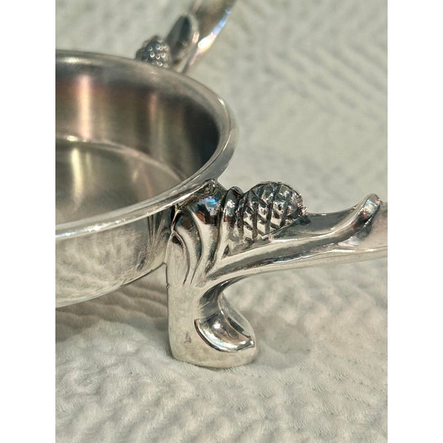 Silver Mid 20th Century Reed and Barton #331 Silver Plate 4 Arm Candle Holder Centerpiece With Cut Crystal Bowl For Sale - Image 8 of 12