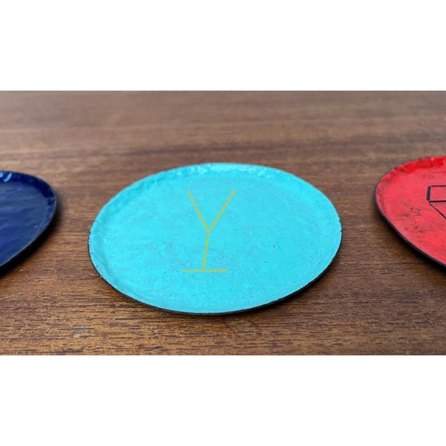Mid-Century Metal Cocktail Coasters, 1960s, Set of 4 For Sale - Image 16 of 18