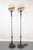 Pair of Bronze Electrified Standing Menorah Candelabras For Sale - Image 12 of 13