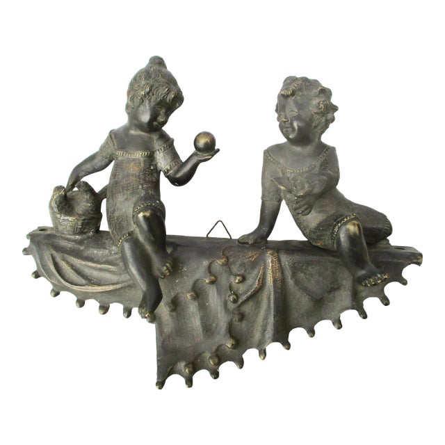 Vintage 30s Beaux Art Furniture Mount Wall-Sculpture For Sale