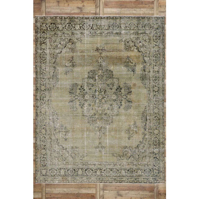 Antique Persian Mahal Rug 09'06 X 12'04 For Sale - Image 11 of 17