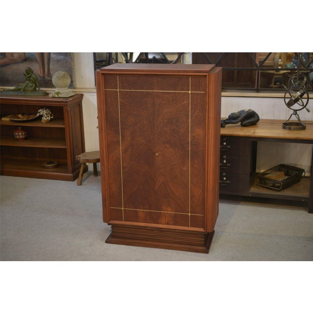 Wood Art Deco Wooden Wardrobe by A. Bicchierini, 1940s For Sale - Image 7 of 14
