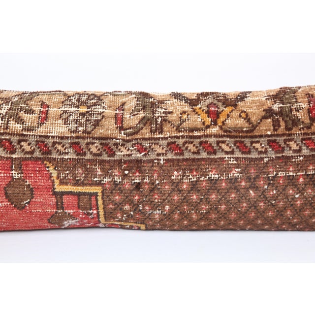 Handweaving Vintage Turkish Lumbar Bedding Pillow Cover -12'' X 36'' For Sale In Tampa - Image 6 of 8