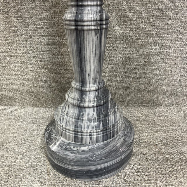 Solid Vintage Rotating Marble Pedestal For Sale - Image 4 of 11