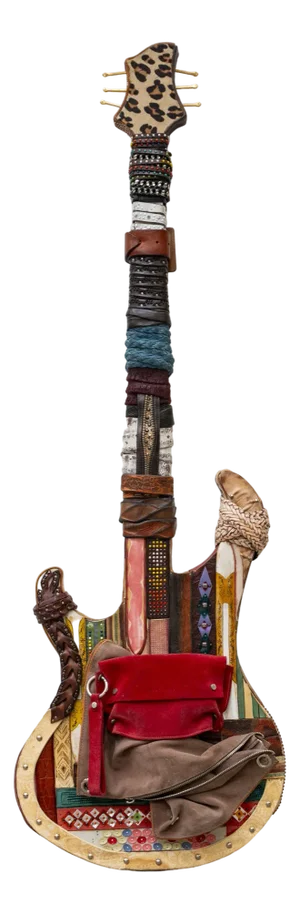 Handcrafted Guitar in Leather, 2010s