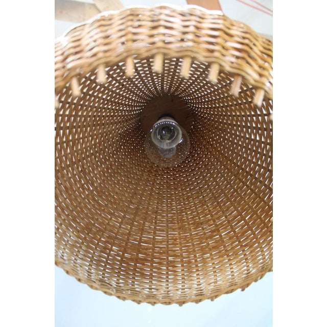 Mid-Century Adjustable Wooden Wall Lamp with Rattan Shade from Lipta, 1970s For Sale - Image 11 of 15