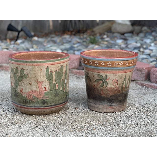Vintage Tonala Mexico Ceramic Large Planter Pot For Sale - Image 12 of 12
