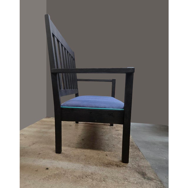Updated Antique Arts & Crafts Hall Bench For Sale - Image 4 of 8