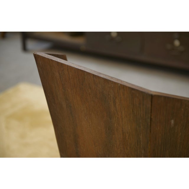 Wood Oak Chair in the style of Pierre Chareau, 1950s For Sale - Image 7 of 11