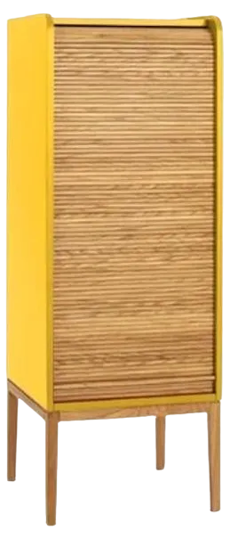 Tapparelle Medium Cabinet in Mustard Yellow by Colé Italia