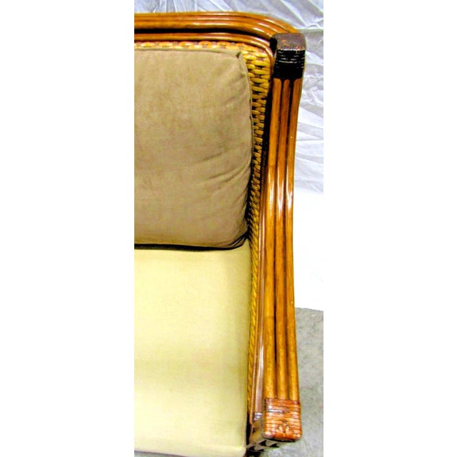 1970s Rattan Wicker Mandalay Chairs With Cushions - Set of 2 For Sale - Image 13 of 18