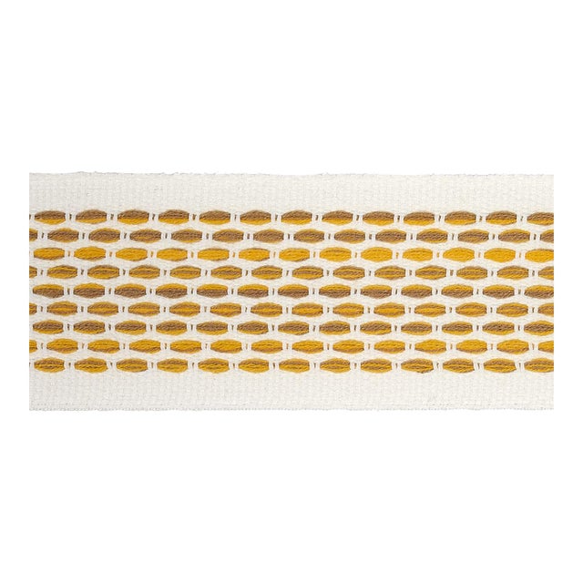 Sample - Schumacher Portola Tape Indoor/Outdoor in Yellow For Sale