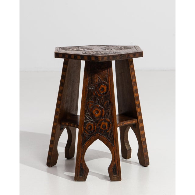 Mid 20th Century Oriental Arts & Crafts Carved Stool For Sale - Image 10 of 11