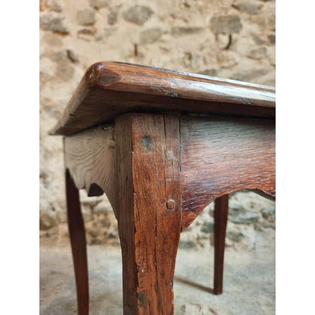 18th Century Provincial Louis XV Oak Side Table For Sale - Image 3 of 14
