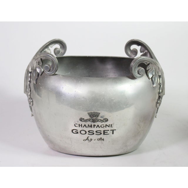 MidCentury Pewter French Wine Cooler Ice Bucket From Champagne Gosset