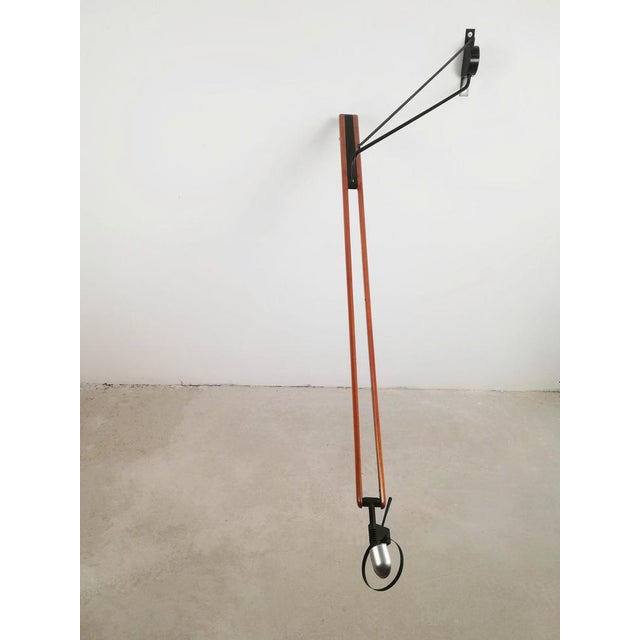 Halley Wall Lamp with Adjustable Arm in Layered Wood attributed to Paf Studio, Italy, 1980s For Sale - Image 12 of 17
