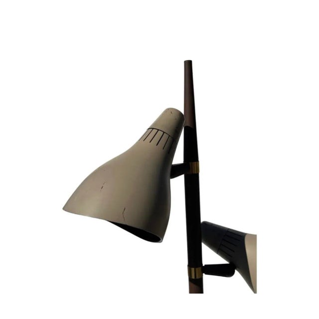 1950s Mid-Century Modern 1950s Gerald Thurston Lightolier Floor Lamp Three Cone For Sale - Image 5 of 9