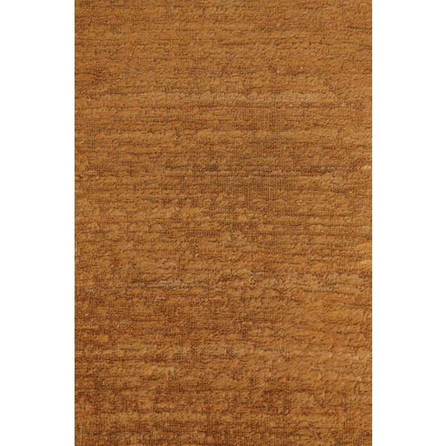 Antique Oushak Geometric Red and Gold Angora Wool Rug For Sale In New York - Image 6 of 7