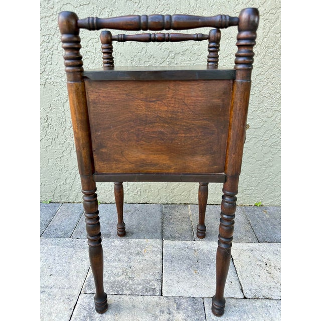 Antique Early 20th Century h.t. Cushman Manufacturing Humidor Smoking Cabinet Table For Sale In Orlando - Image 6 of 12