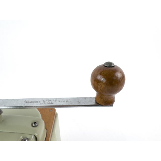 Vintage Peugeot Frères French Coffee Grinder in Sage Green, Mid-20th Century For Sale - Image 9 of 14
