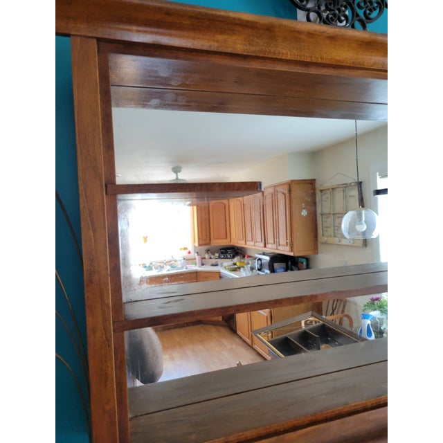 Mid-Century Modern Belart, Inc Wood Wall Shelf With Mirror For Sale - Image 4 of 5