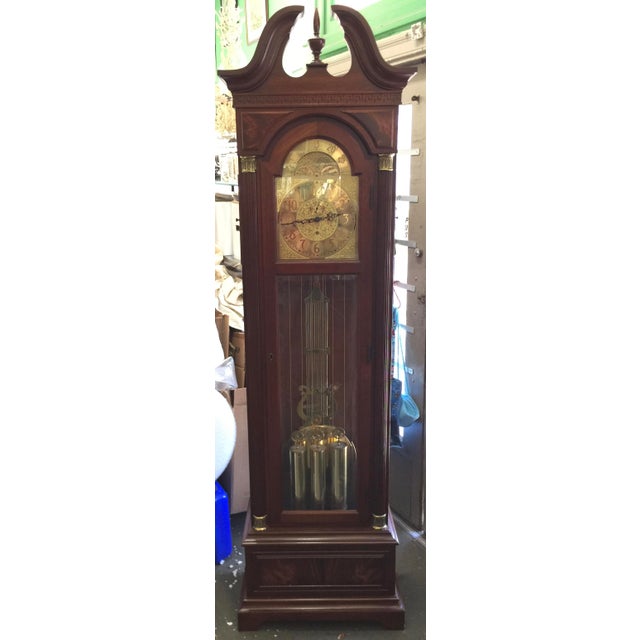 Mahogany Ethan Allen Grandfather Clock Chairish
