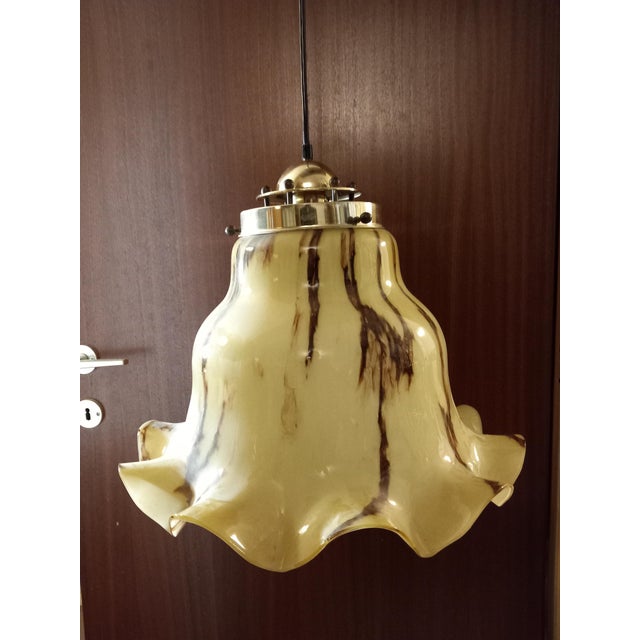 Pendant Lamp in Brass and Glass from Peill & Putzler For Sale - Image 10 of 10