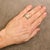 Men's .925 Sterling Silver 1/2 Cttw Diamond Channel Set 3-Stone Band Ring - Ring Size 11 For Sale In New York - Image 6 of 7