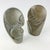 Mid 20th Century Vintage Pair African Art Shona Stone Sculptures Faces Mother Child Head in Hand For Sale - Image 5 of 12