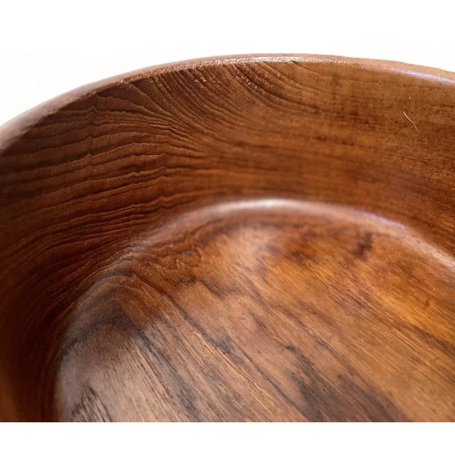 Mid-Century Modern Large Danish Teak Bowl For Sale - Image 3 of 8