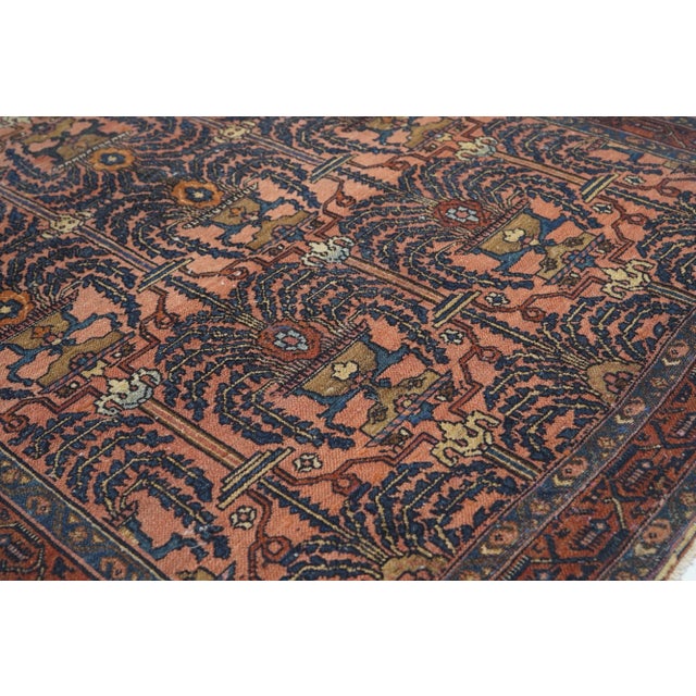 Early 20th Century Antique Bibikabad Rug 4'3'' X 6'5'' For Sale - Image 5 of 10