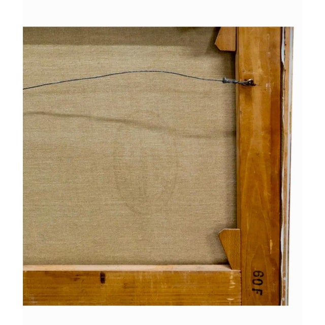 Textile Willy Mucha, Large Polish French Abstract Expressionist Oil Painting Willy Mucha, Ecole Paris, 1963 For Sale - Image 7 of 15