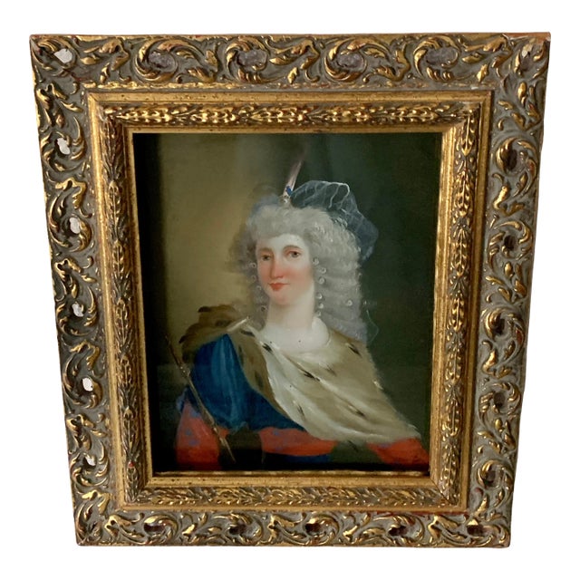 18th Century Reverse Painted Image on Glass For Sale